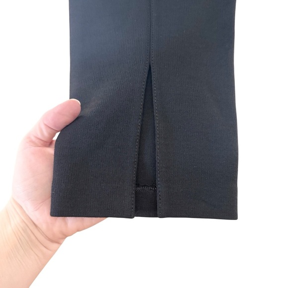 St. John Caviar Alexa Milano Knit Black Wool Blend Ankle Dress Pants Size 4 - Picture 7 of 9